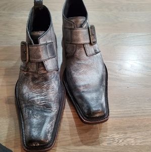 Gray super cool leather men's boots